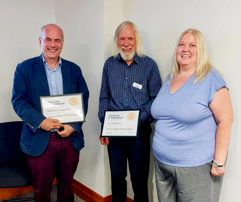 Two new faces… but definitely not new to Rotary! 