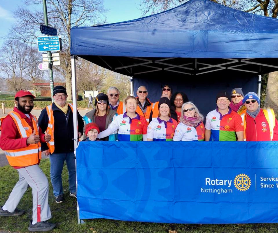 Rotary volunteers in action